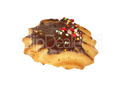 Pastry on white background