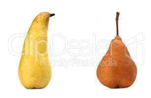 Beautiful ripe yellow and brown pear