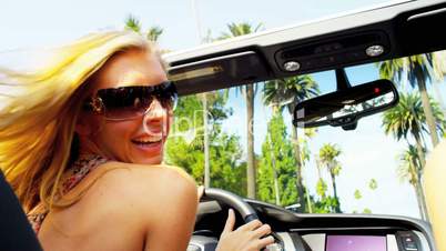 Girls Crazy Fun Driving Open Top Car