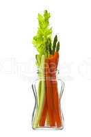 low calorie vegetable in glass container