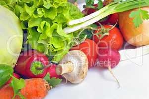 Fresh vegetables isolated