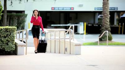 City Businesswoman Leaving for Airport