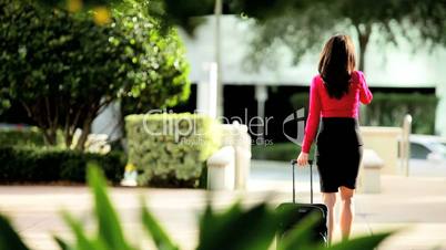 Businesswoman Returning from Travel