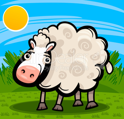 sheep farm animal cartoon illustration