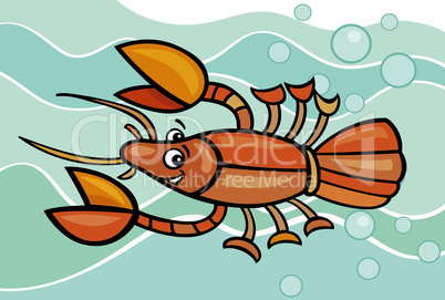 crayfish cartoon illustration