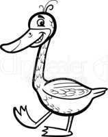 goose cartoon illustration for coloring