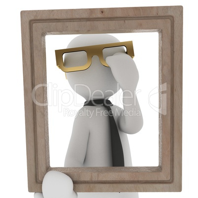 glasses in frame
