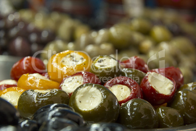 Peppers filled with cheese