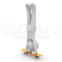Skateboard handstand