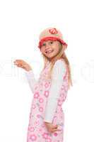 Smiling little girl with knit cap