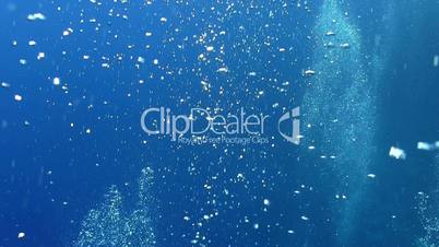 Air Bubbles in the Blue Water, backdrop