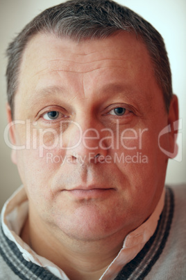 Closeup portrait of senior man.