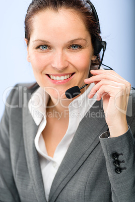 Portrait of female customer service operator