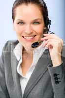 Portrait of female customer service operator