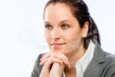 Portrait of relaxed female business employee