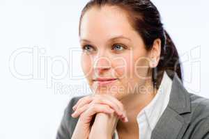 Portrait of relaxed female business employee