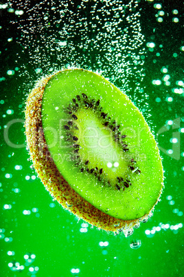 Kiwi in water.