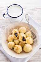 potato dumplings with plums full