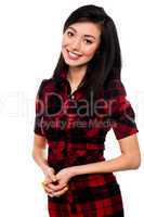 Pretty attractive asian girl smiling