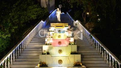 The Poseidon fountain at luxury hotel, Fethiye, Turkey