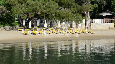 Beach on Mediterranean turkish resort, Fethiye, Turkey