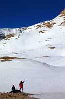 Two hiker in mountain