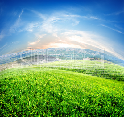 Meadows and mountains