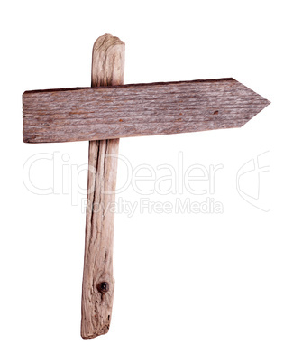 wooden direction sign