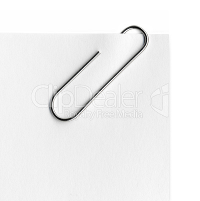 Scanned metal paper clip