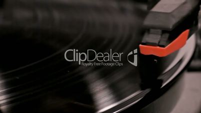 Vinyl disc record stylus macro close up