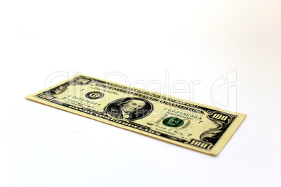 hundred dollar banknote isolated on a white background
