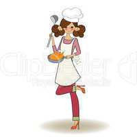 woman cooking