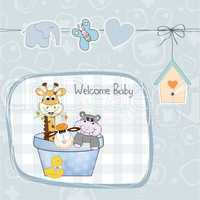 baby boy shower card with toys