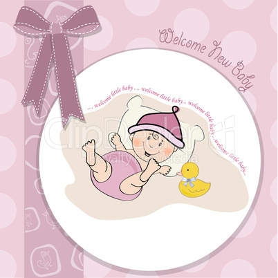 baby girl shower card