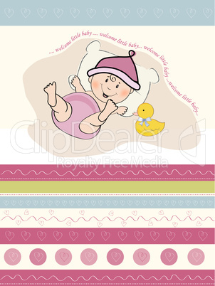 baby girl shower card