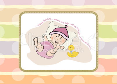 baby girl shower card