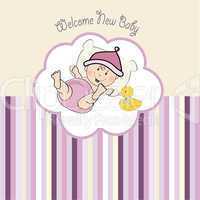 baby girl shower card