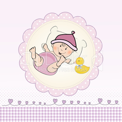 baby girl shower card