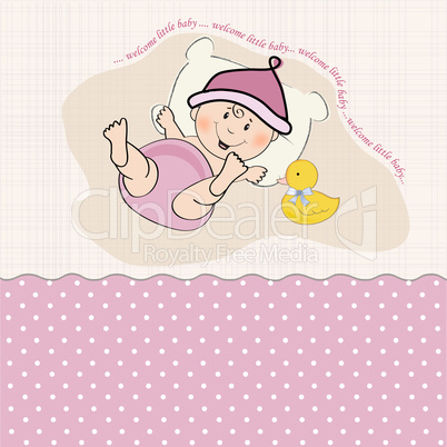 baby girl shower card