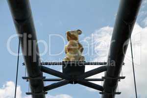 Goldene Ratte auf der Werderbrücke in Hameln