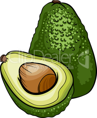 avocado fruit cartoon illustration