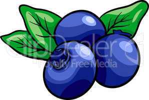 blueberry fruits cartoon illustration