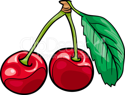 cherry fruits cartoon illustration