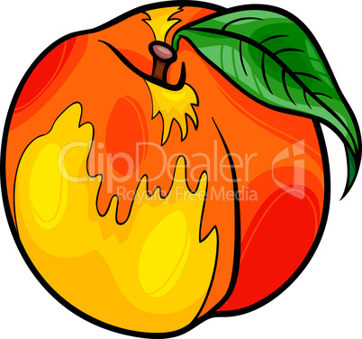 peach fruit cartoon illustration