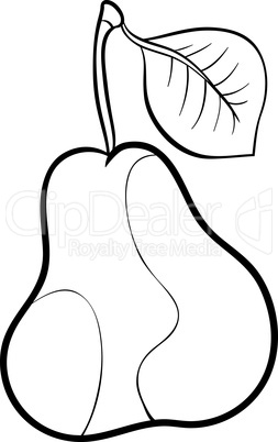 pear fruit illustration for coloring book