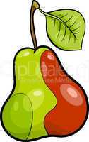 pear fruit cartoon illustration