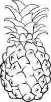 pineapple fruit for coloring book