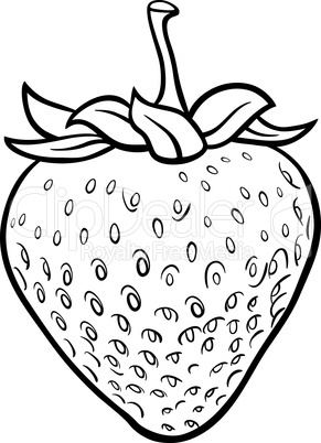 strawberry illustration for coloring book