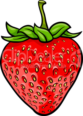 strawberry fruit cartoon illustration