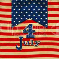 American flag background with stars symbolizing 4th july indepen